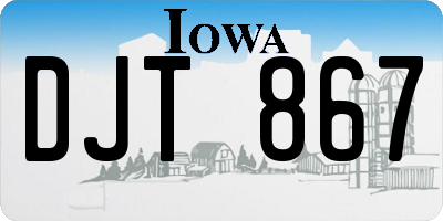 IA license plate DJT867