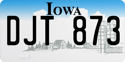 IA license plate DJT873