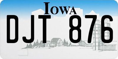 IA license plate DJT876
