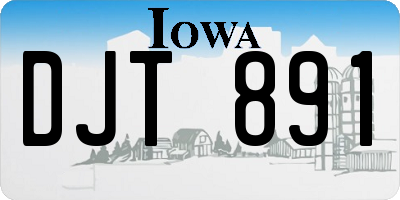 IA license plate DJT891