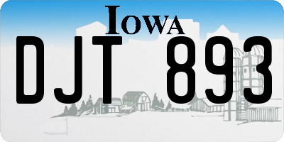 IA license plate DJT893