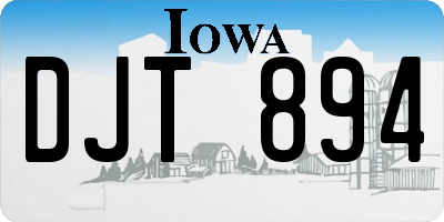 IA license plate DJT894