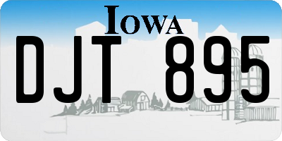 IA license plate DJT895