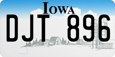IA license plate DJT896