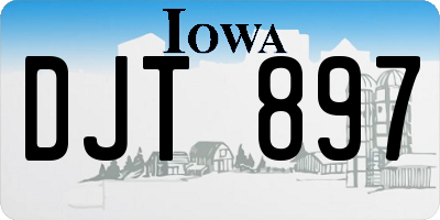 IA license plate DJT897