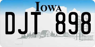 IA license plate DJT898