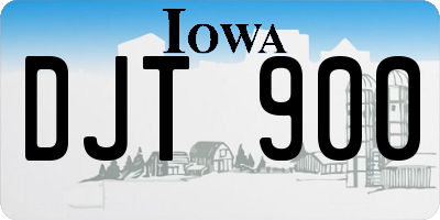 IA license plate DJT900