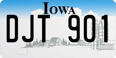 IA license plate DJT901