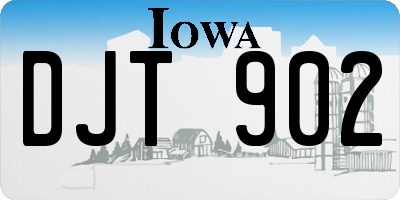 IA license plate DJT902