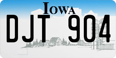 IA license plate DJT904