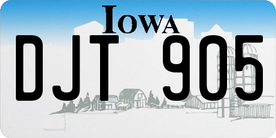 IA license plate DJT905