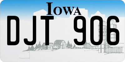 IA license plate DJT906
