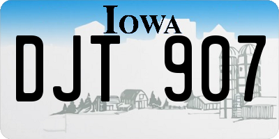 IA license plate DJT907