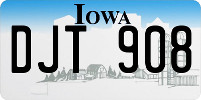 IA license plate DJT908