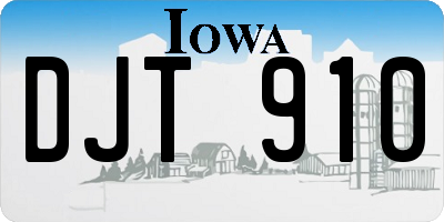 IA license plate DJT910
