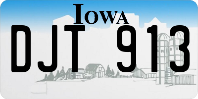 IA license plate DJT913
