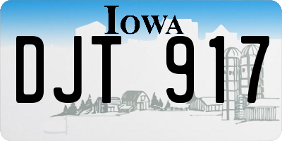 IA license plate DJT917