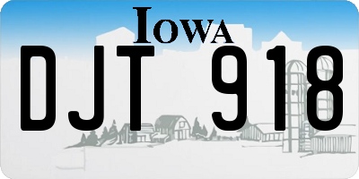 IA license plate DJT918