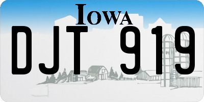 IA license plate DJT919
