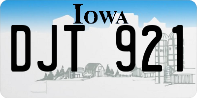 IA license plate DJT921