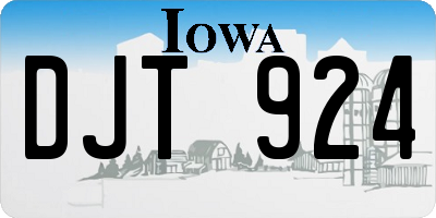 IA license plate DJT924