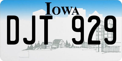 IA license plate DJT929