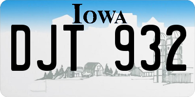 IA license plate DJT932