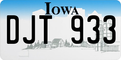 IA license plate DJT933