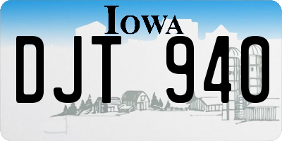 IA license plate DJT940
