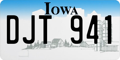 IA license plate DJT941