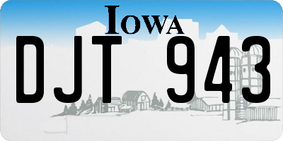 IA license plate DJT943
