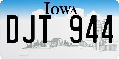 IA license plate DJT944