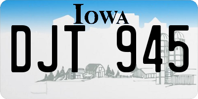 IA license plate DJT945