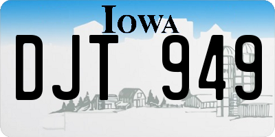 IA license plate DJT949