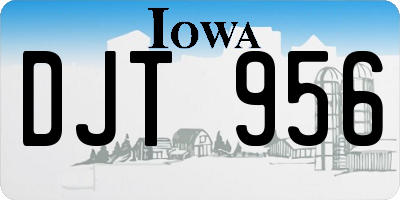 IA license plate DJT956