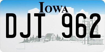IA license plate DJT962