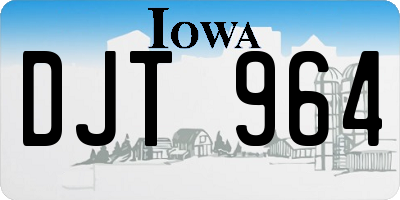 IA license plate DJT964