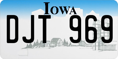 IA license plate DJT969