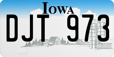 IA license plate DJT973