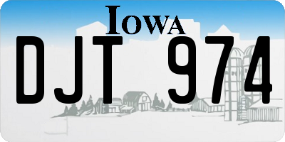 IA license plate DJT974