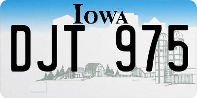 IA license plate DJT975