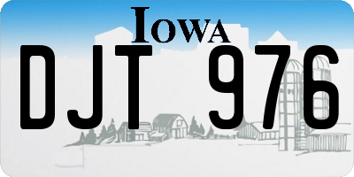 IA license plate DJT976