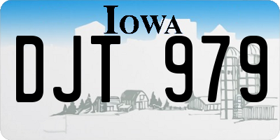 IA license plate DJT979