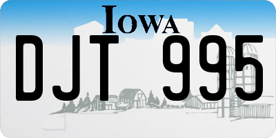IA license plate DJT995