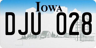 IA license plate DJU028