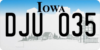 IA license plate DJU035