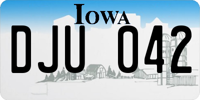 IA license plate DJU042
