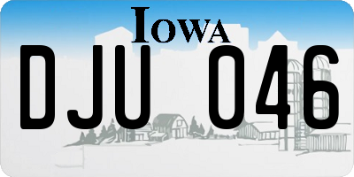 IA license plate DJU046