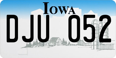 IA license plate DJU052