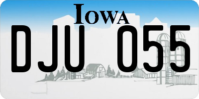 IA license plate DJU055